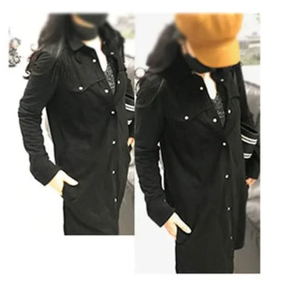 ZARA black suede shirt coat - Picture 7 of 11